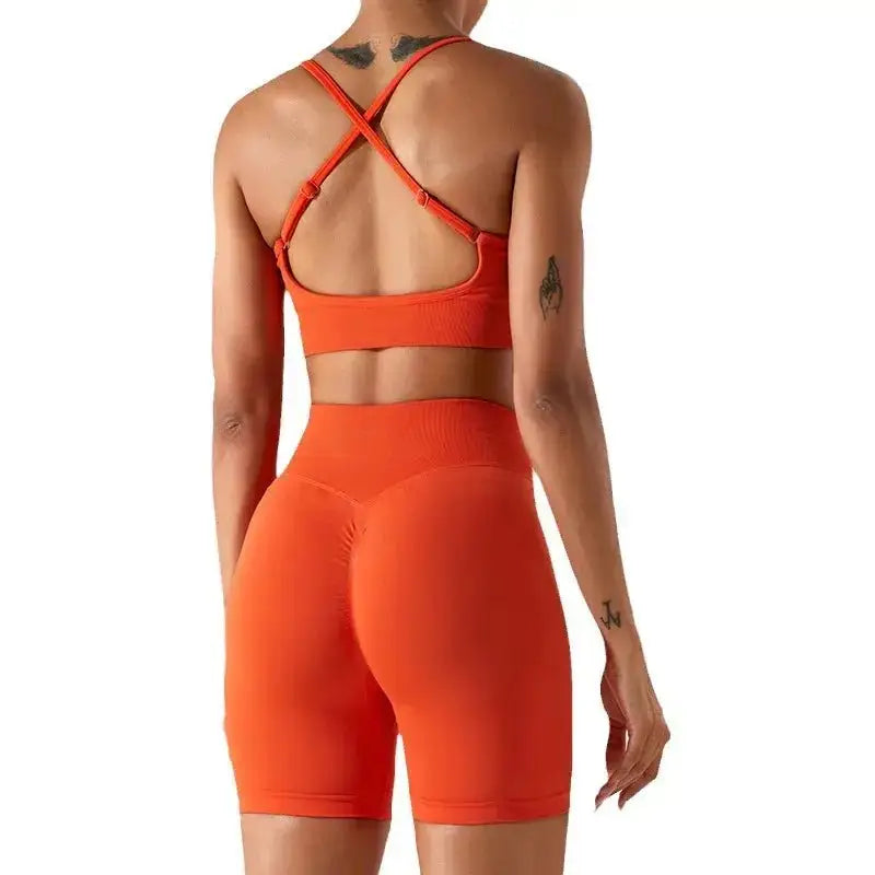 Ensemble Yoga Femme 2 Pièces–Legging Taille Haute + Brassière Sport - Harmonie