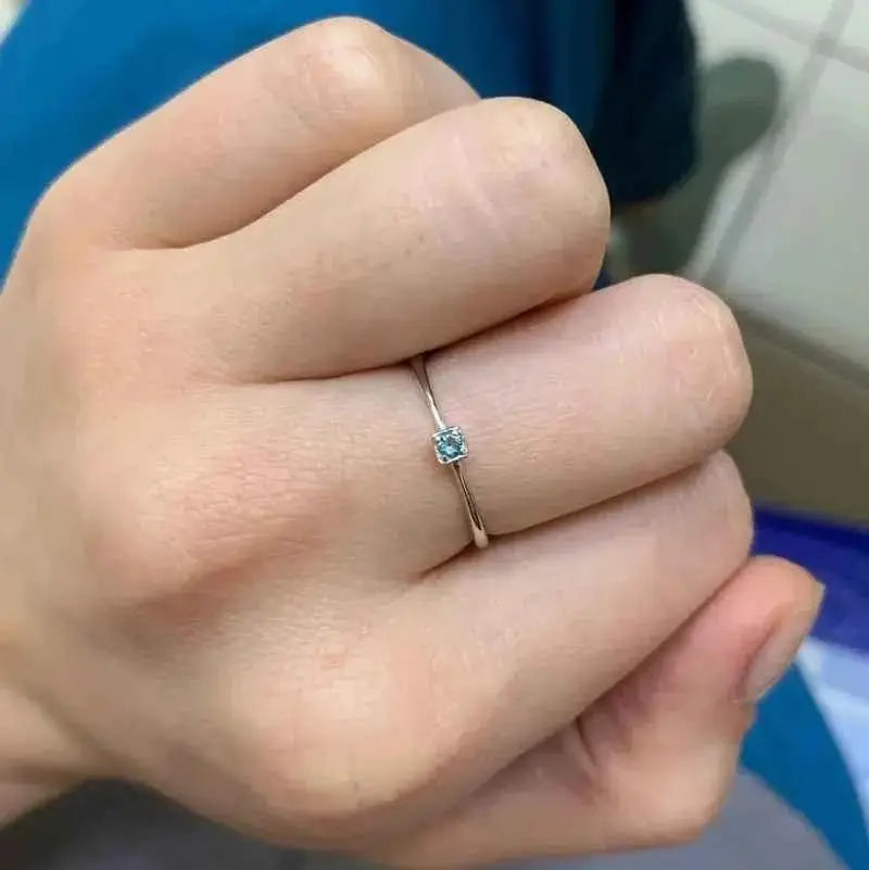 PAG & MAG - Bague en argent regardé 925 pour femme, émeraude créée, bague empilable, pierre précieuse verte, 193.as de plMi925 - Harmonie