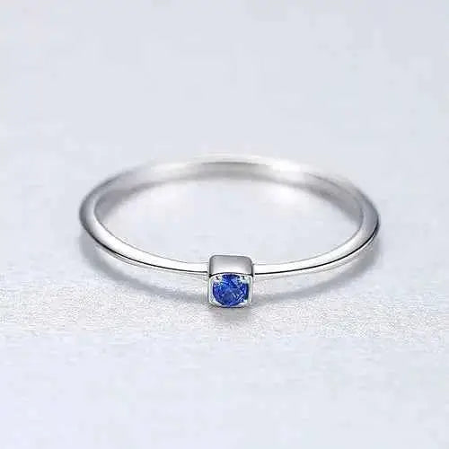 PAG & MAG - Bague en argent regardé 925 pour femme, émeraude créée, bague empilable, pierre précieuse verte, 193.as de plMi925 - Harmonie