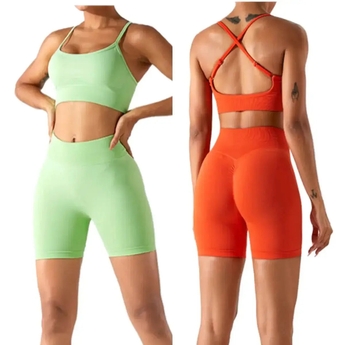 Ensemble Yoga Femme 2 Pièces–Legging Taille Haute + Brassière Sport - Harmonie