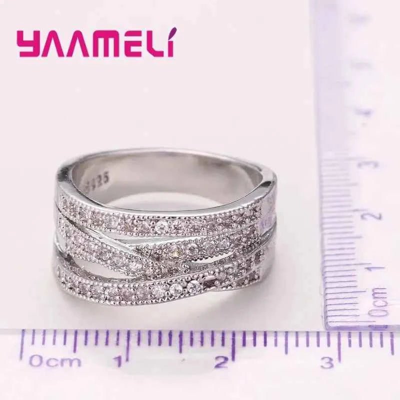 Bagues en argent regardé 925 pour hommes et femmes, incrustation de cristal, croix de passage, bijoux de document, mode, livraison directe, 5 - 13 - Harmonie