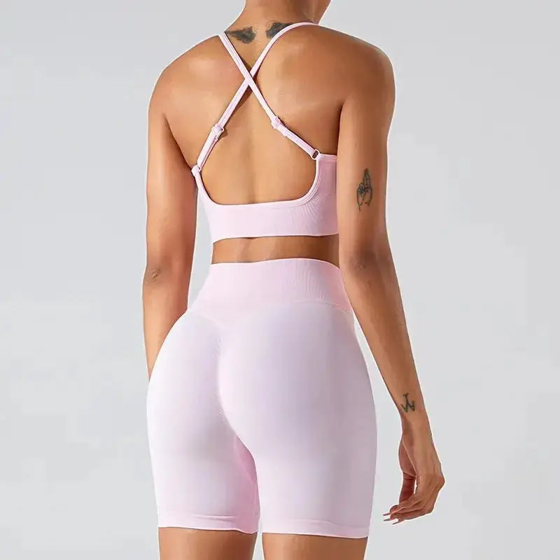 Ensemble Yoga Femme 2 Pièces–Legging Taille Haute + Brassière Sport - Harmonie