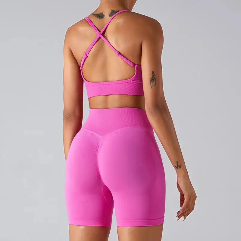 Ensemble Yoga Femme 2 Pièces–Legging Taille Haute + Brassière Sport - Harmonie