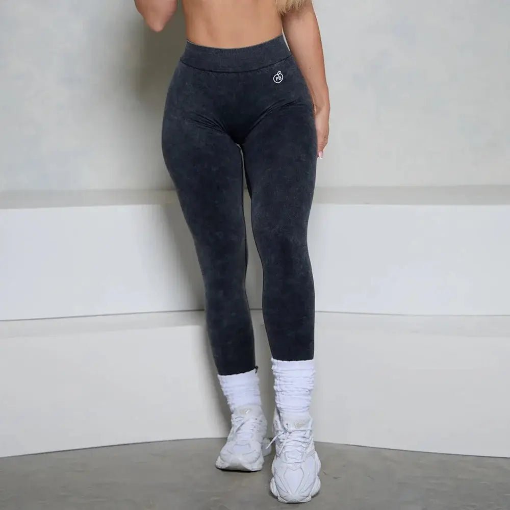 Leggings Sport Femme Denim – Scrunch Fesses, Taille Haute & Confort - Harmonie