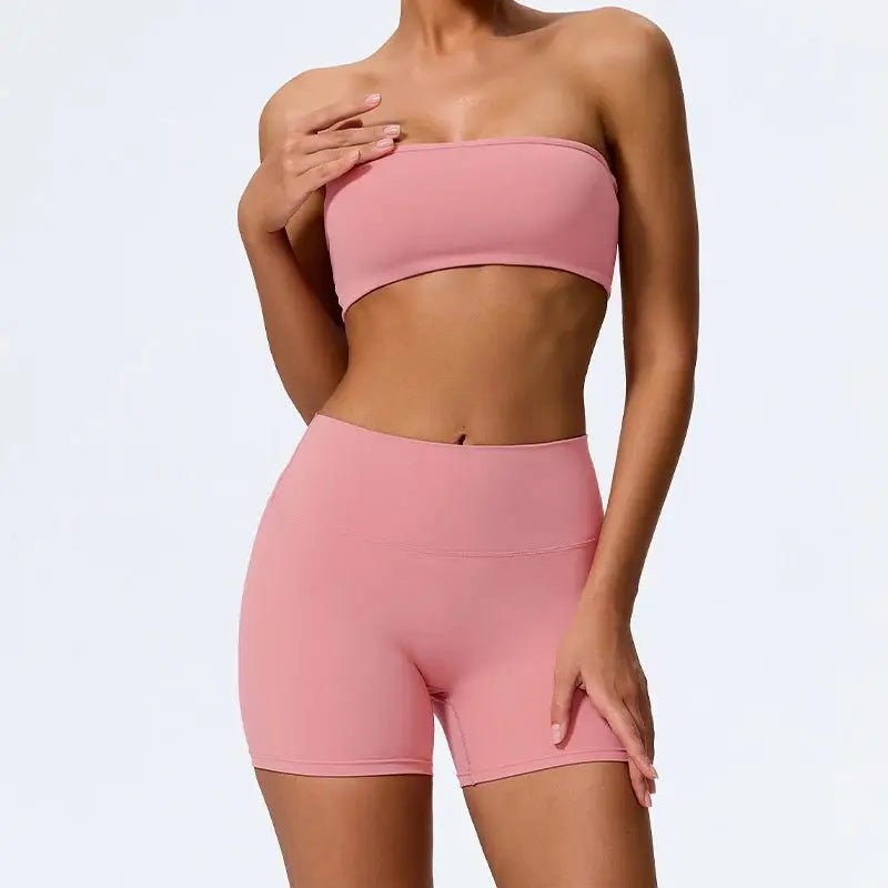 Ensemble Sport Femme 2 Pièces–Brassière Sans Bretelles + Short Yoga - Harmonie
