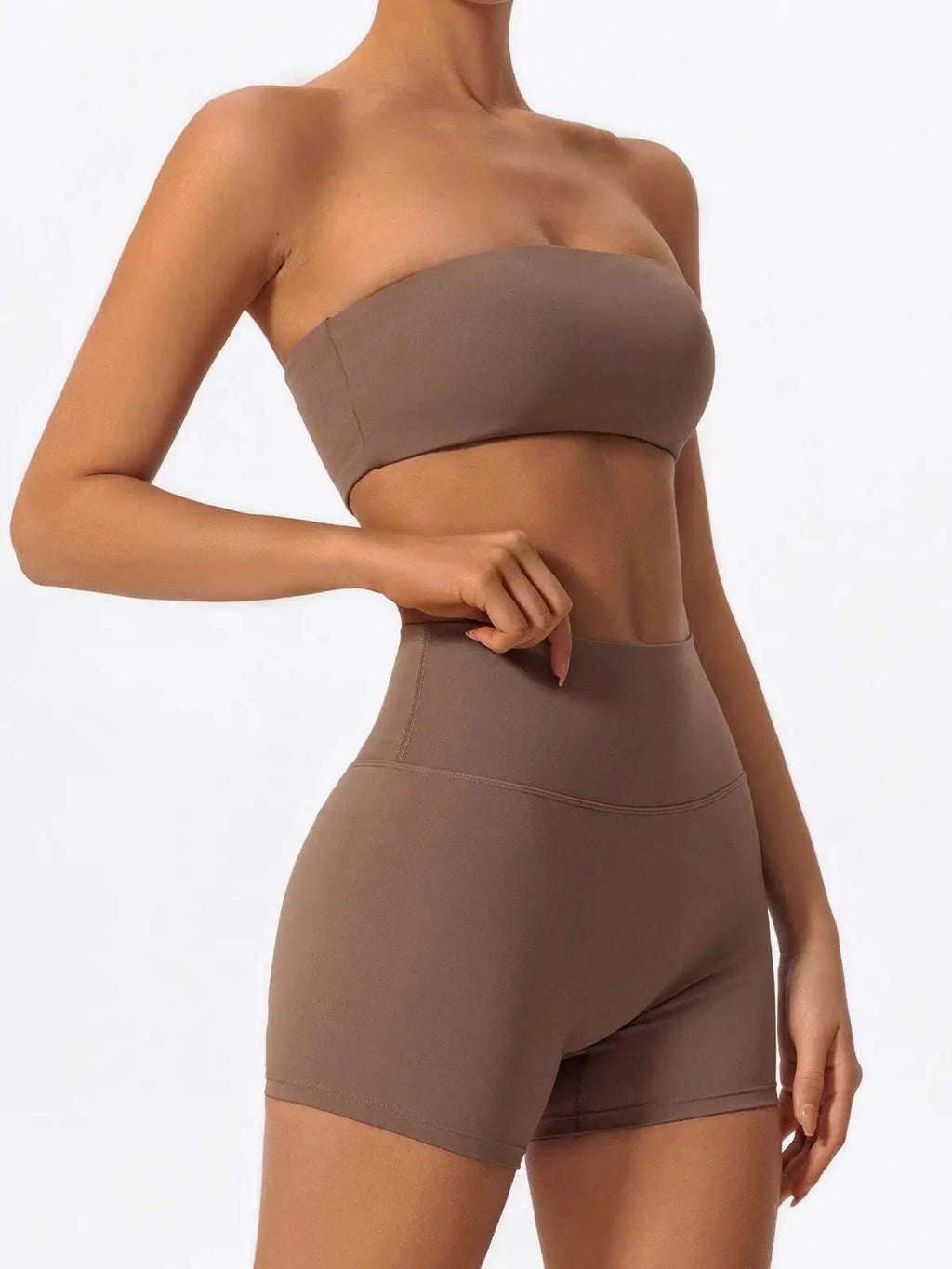 Ensemble Sport Femme 2 Pièces–Brassière Sans Bretelles + Short Yoga - Harmonie