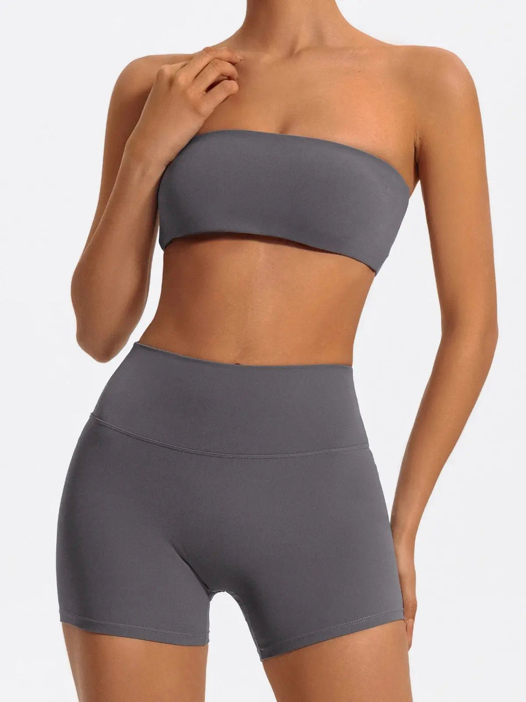 Ensemble Sport Femme 2 Pièces–Brassière Sans Bretelles + Short Yoga - Harmonie