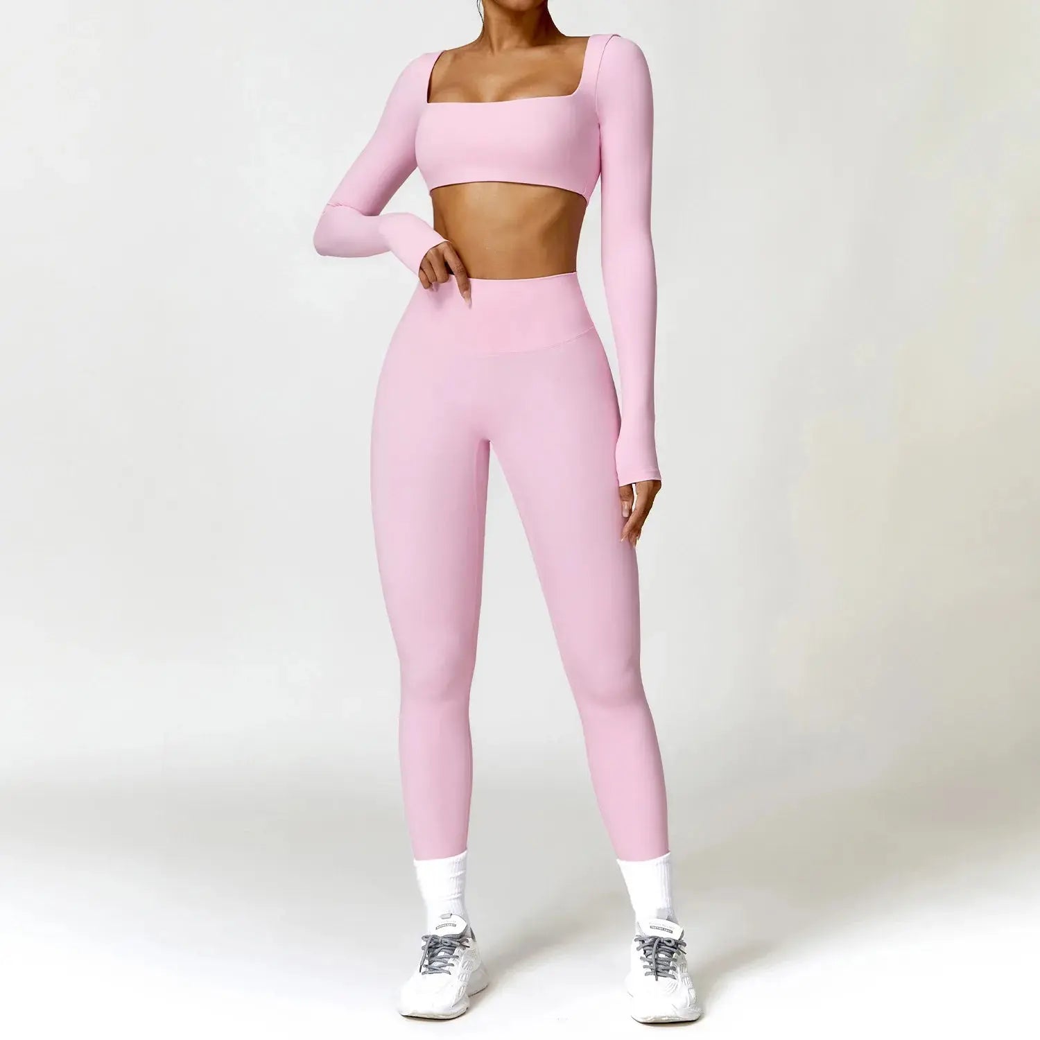 Ensemble 2piece pour femme fitness legging manche longue/soutient gorge - Harmonie