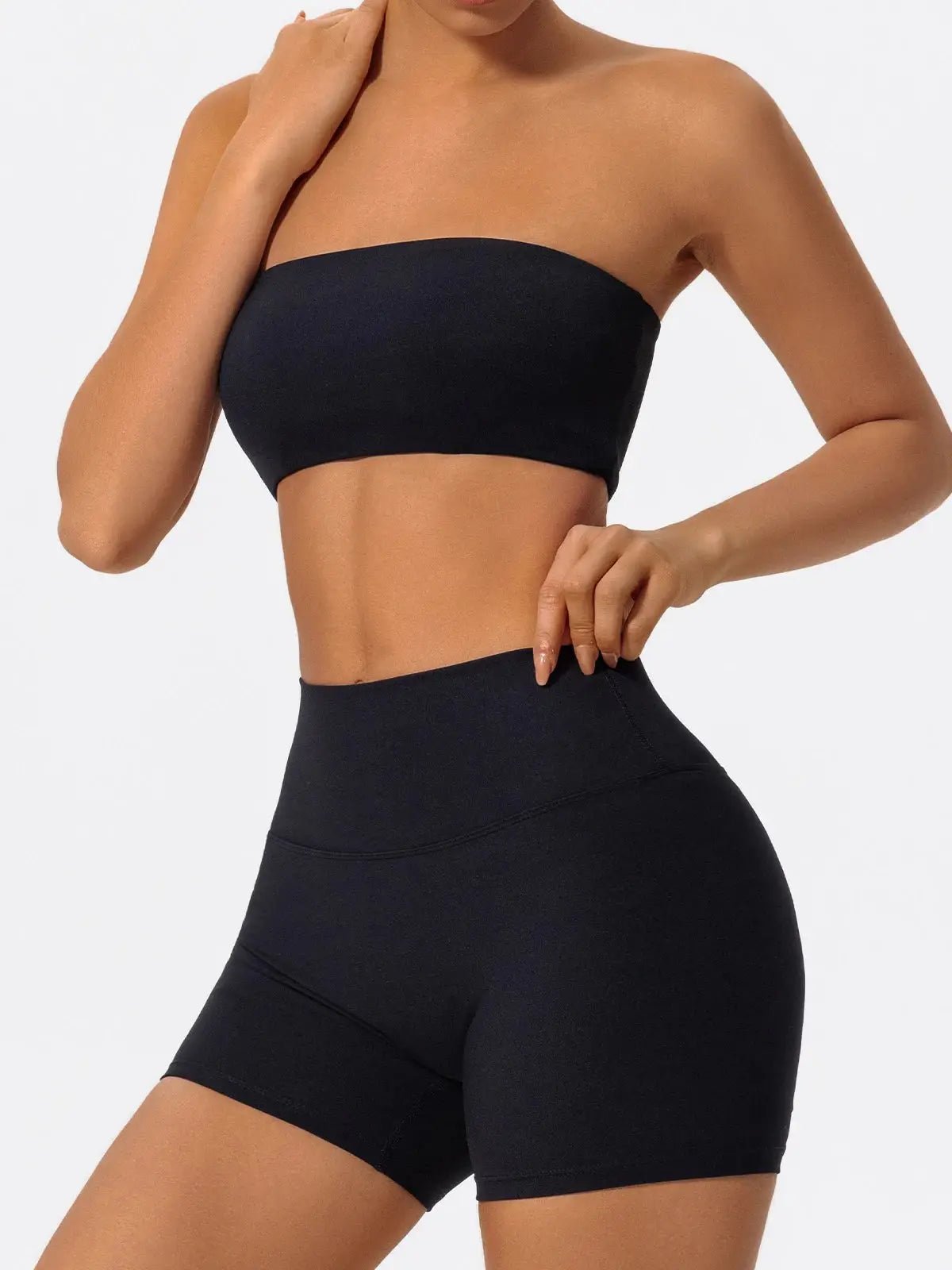 Ensemble Sport Femme 2 Pièces–Brassière Sans Bretelles + Short Yoga - Harmonie