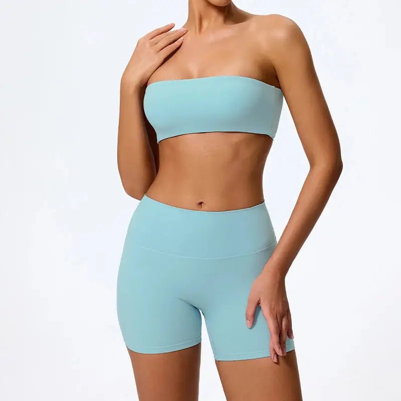 Ensemble Sport Femme 2 Pièces–Brassière Sans Bretelles + Short Yoga - Harmonie