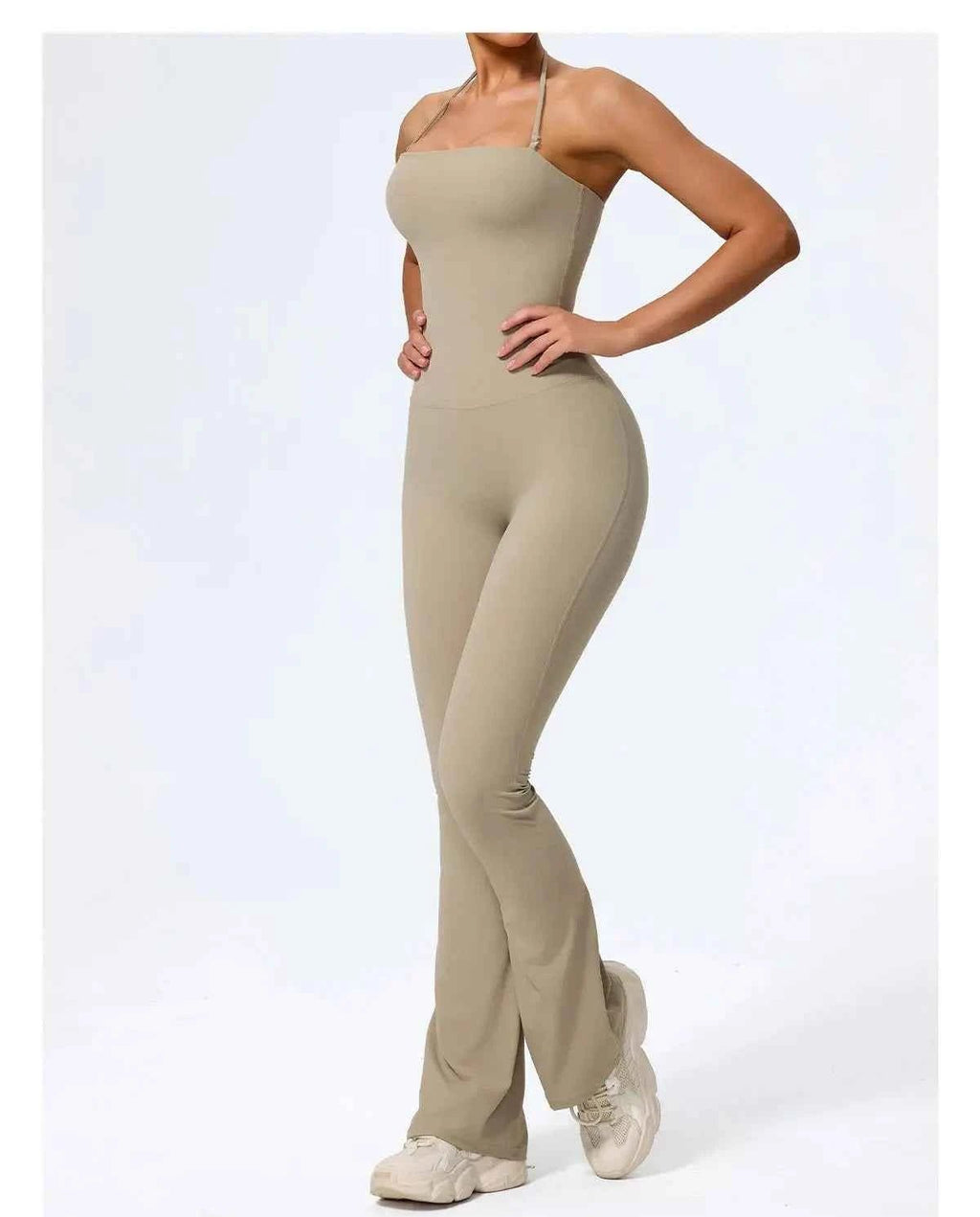 Combinaison Yoga Femme Sans Manches – Dos Nu, Col Suspendu & Fitness - Harmonie