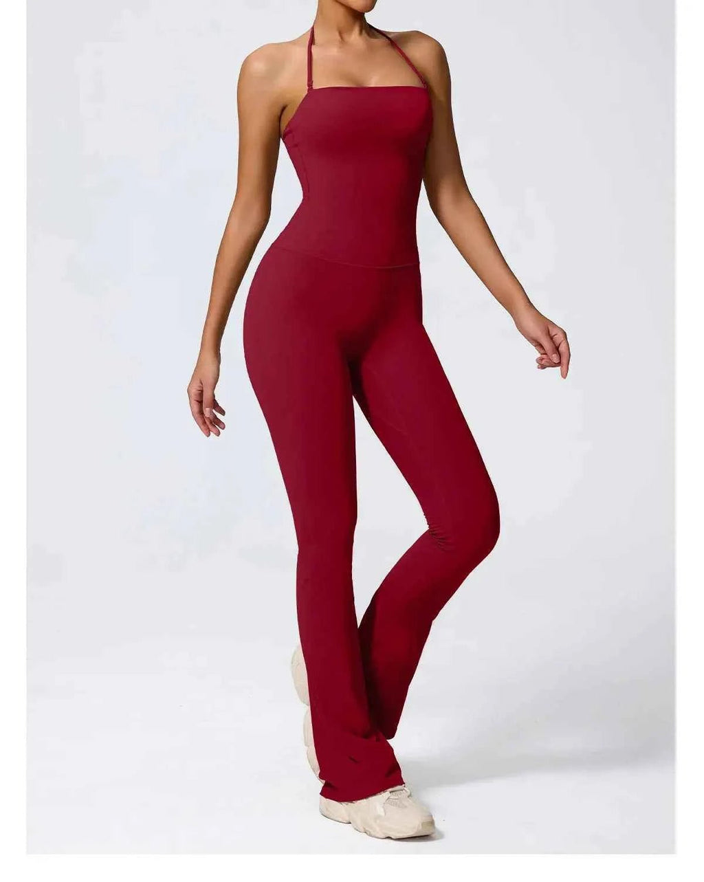 Combinaison Yoga Femme Sans Manches – Dos Nu, Col Suspendu & Fitness - Harmonie