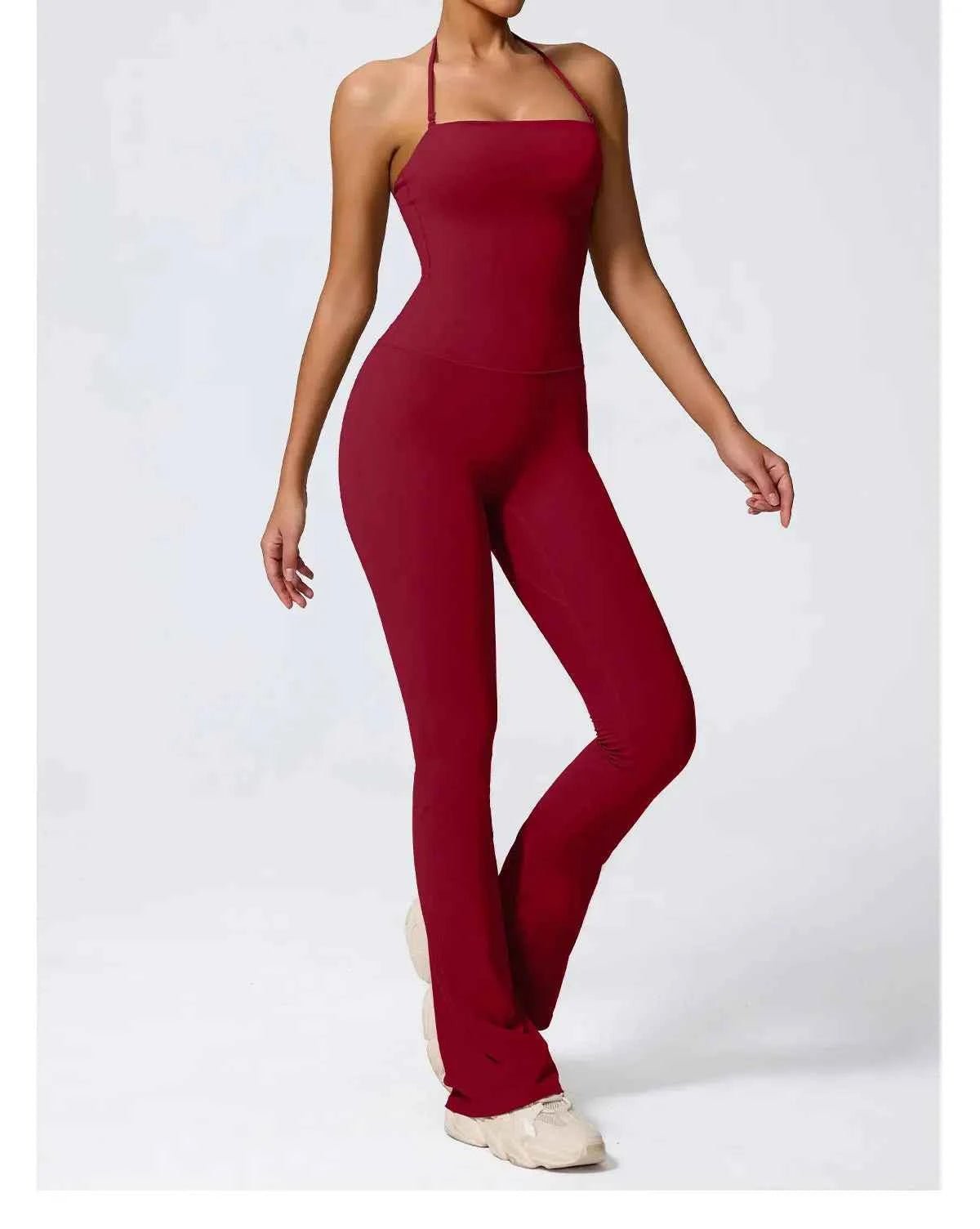 Combinaison Yoga Femme Sans Manches – Dos Nu, Col Suspendu & Fitness - Harmonie