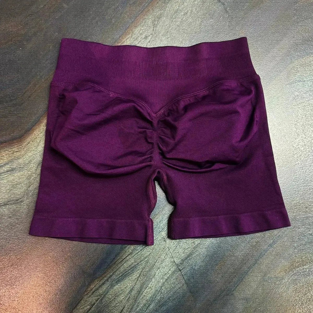 Short Yoga Femme Scrunch Bum–Sans Couture Taille Basse 4.5" - Harmonie