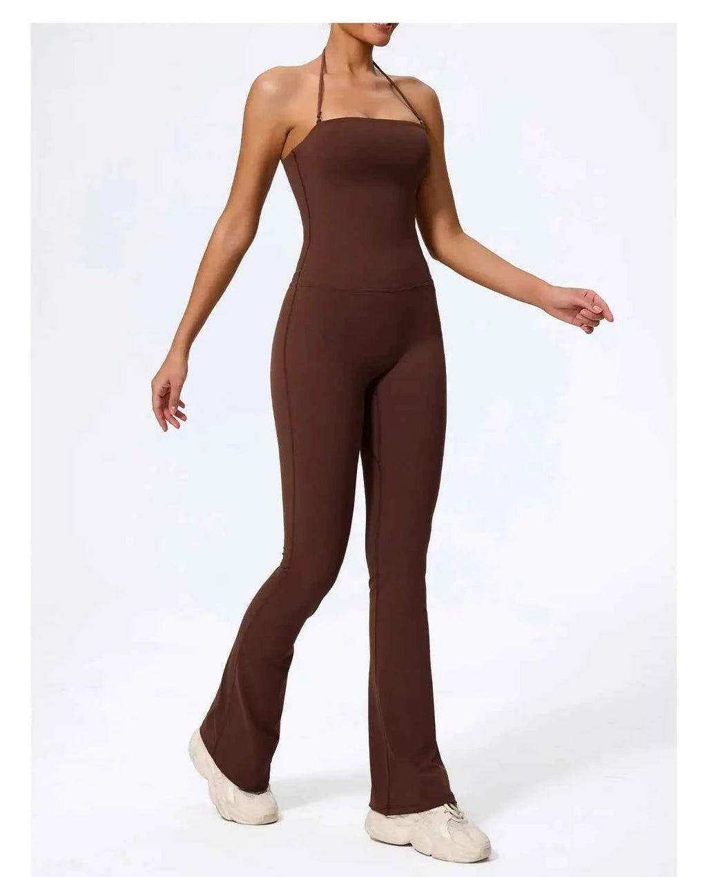 Combinaison Yoga Femme Sans Manches – Dos Nu, Col Suspendu & Fitness - Harmonie